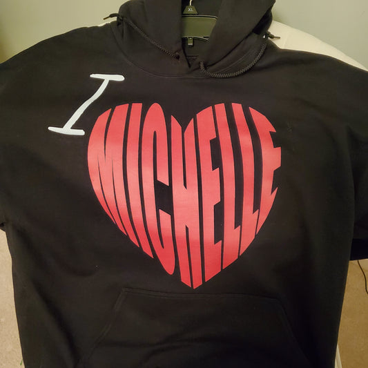 Heart Hoodie with Name